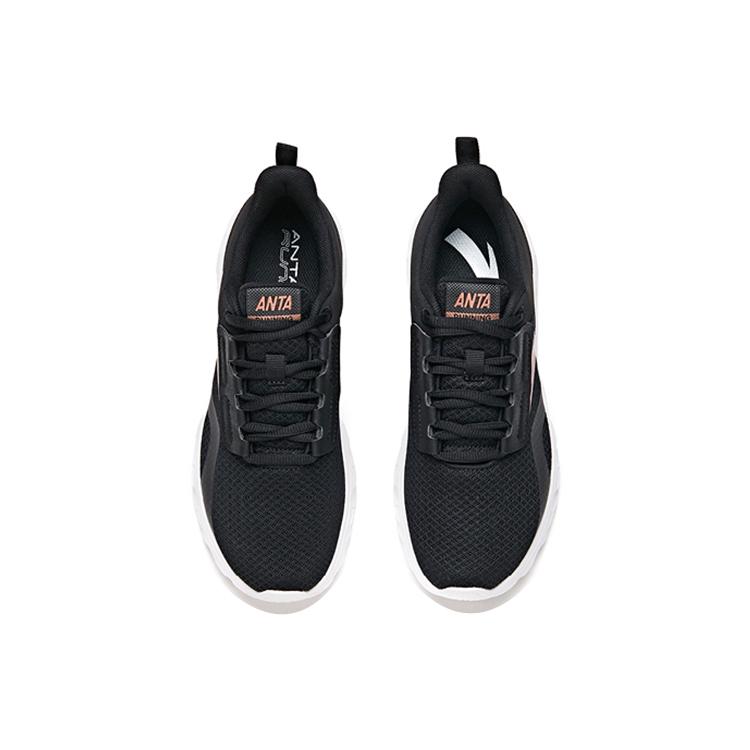 Anta Life Collection Fabric Cushioning Slip Resistant Abrasion Resistant Low top Sports Casual Shoes Women's Black 922225523-1