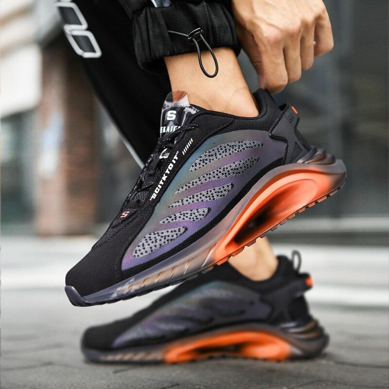 Moda Shark Sneakers Uomo Nero Arancione Uomo Casual Scarpe Antiscivolo Uomo  Flats Calzature Lace Up Maschile Sport Tennis Zapatos acquista in modo  economico — spedizione gratuita, recensioni reali con foto — Joom