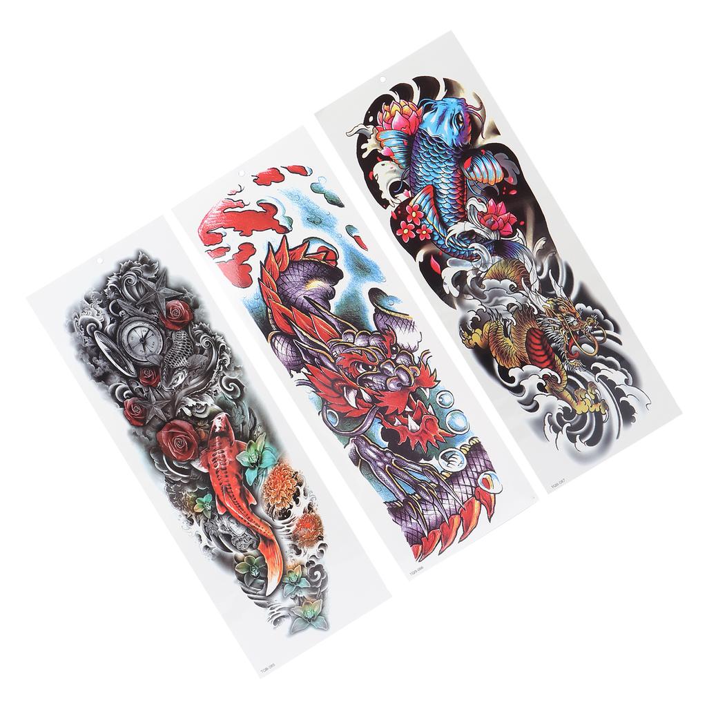 Waterproof Full Arm Tattoo Sticker Unisex Exquisite Pattern Temporary Tattoo Sticker
