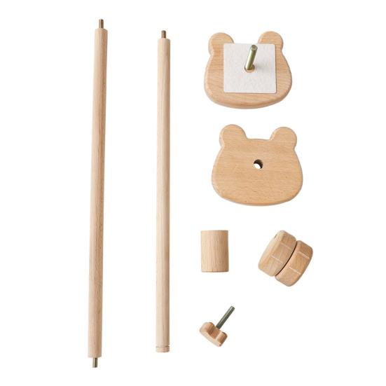 Wooden Baby Rattle Crib Bracket Rotatable Infant Rattle Toy Hanger Holder Newborn Rattle Bell Decorative Hanging Arm Universal Crib Accessories