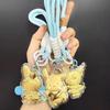 999 Pure Gold Sanrio Cinnamoroll Melody Kuromi Blue Phone Lanyard Strap with Decorative Pendant