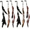 3/6 Pieces of Vintage Bohemian Tassel Hair Clips with Faux Feather Hairpins for Women, Black Accessories Suitable for Parties, Balls, Oversea