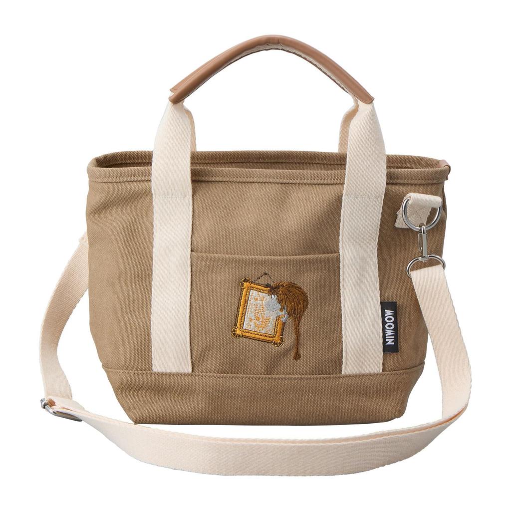Insulated Tote Canvas Lunch Shoulder Moomin 6078 Ancestor 2-Way Bag, Bag, Bag, Bag, MC52. Brown,