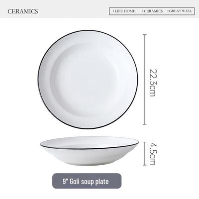 LISM 9-inch Ceramic Underglaze Deep Plate