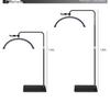 24-inch Half-Moon LED Beauty Lamp for Embroidery, Nail Art, Eyebrow & Eyelash Application - U-Shaped, Floor-Standing Eye Protection Fill Light