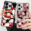 Cartoon Cute Pucca Garu Plating Phone Case For Xiaomi Redmi Note 14 15 Pro Plus 13 12 11 11S 11T 10 9S 9 5G Anti-Fall Airabag Co