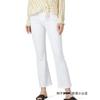 US Light Luxury Minority Rag Pure Yuan White Medium Waist Slightly Flared Small Girls and Teen Girls 40.00kg Wear Micro Elastic