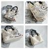 [hgTUP] Snoopy Tote Bag, Canvas Tote Bag, Large Capacity, Snoopy Shoulder Bag, Canvas Tote Bag with Zipper and Interior Pocket, Eco Bag, Meeting Bag,