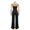 Women’s Sexy Bandeau Jumpsuit with Wide-Leg Pants - European and American New Fashion