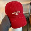 Ricygvm Red Baseball Hat For Women Embroidery Letter Duck Tongue Cap Outdoor Sport Sunshade Visors Unisex Solid Color Plain Color Peaked Hat