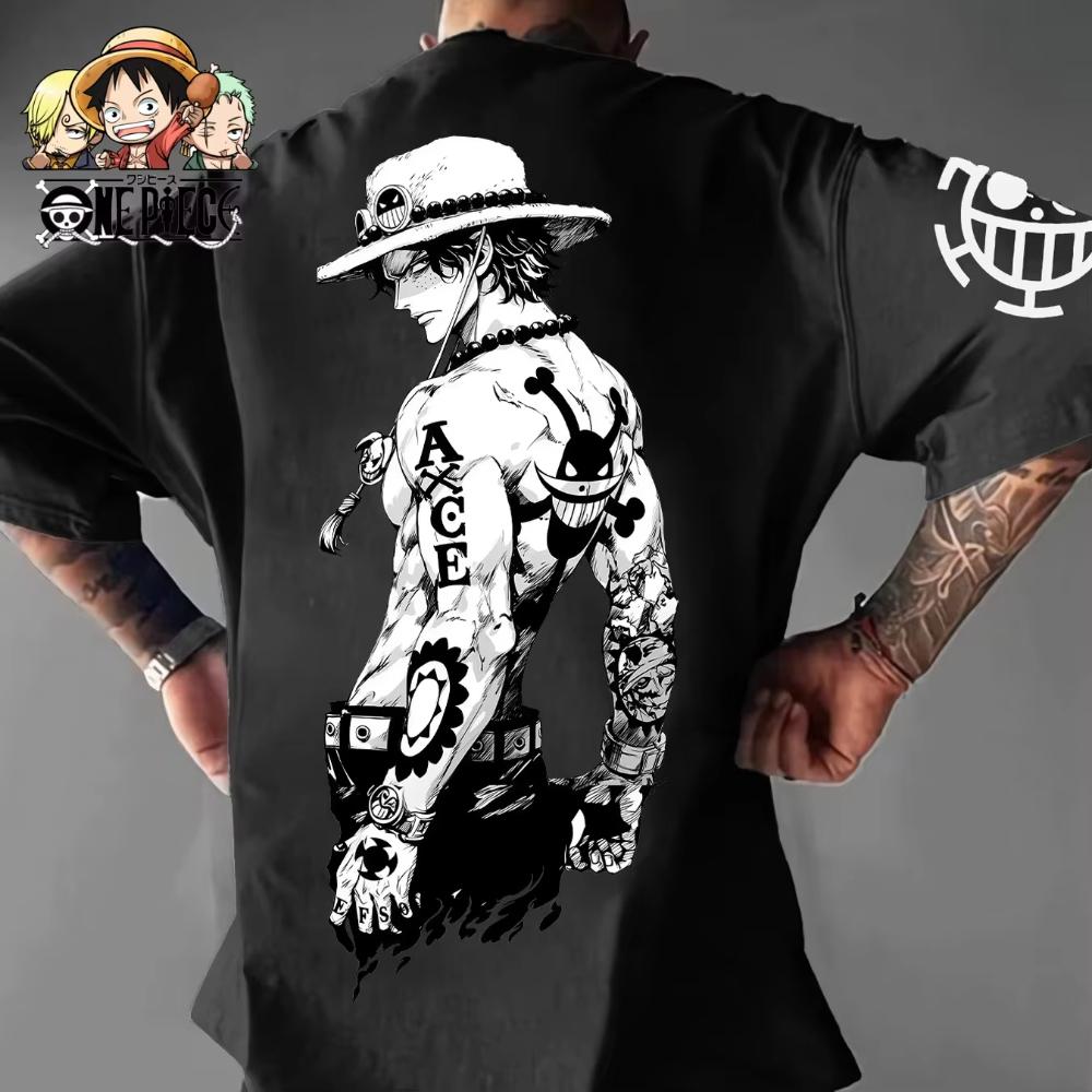 MINISO Print Graphic T Shirt Man Summer Y2k Clothes Cotton Casual Oversized Short Sleeve Tops Street Trend