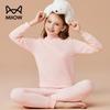 Miiow Girls' Thickened Three-Layer Thermal Underwear Set