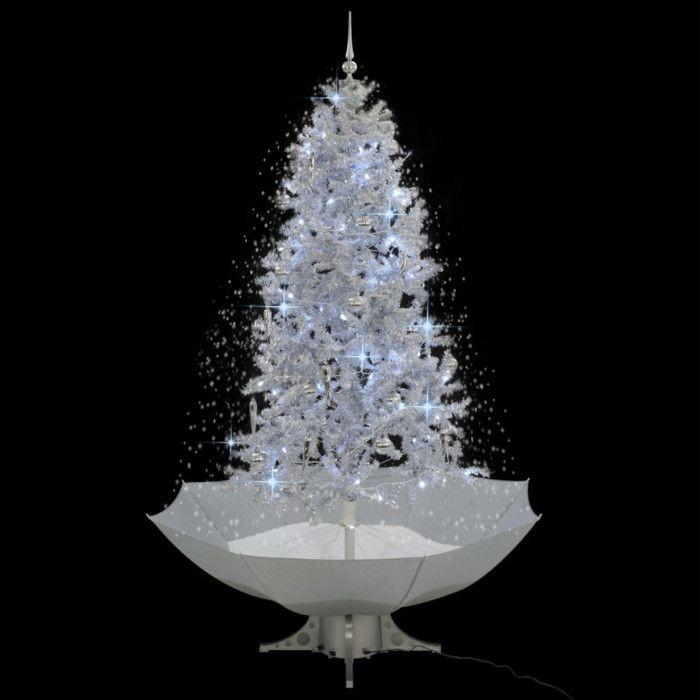 VidaXL Arbre de Noël Neigeux avec Base de Parapluie Sapin de Noël Artificiel Arbre Décoration de Noël Salon Salle de Séjour 284338