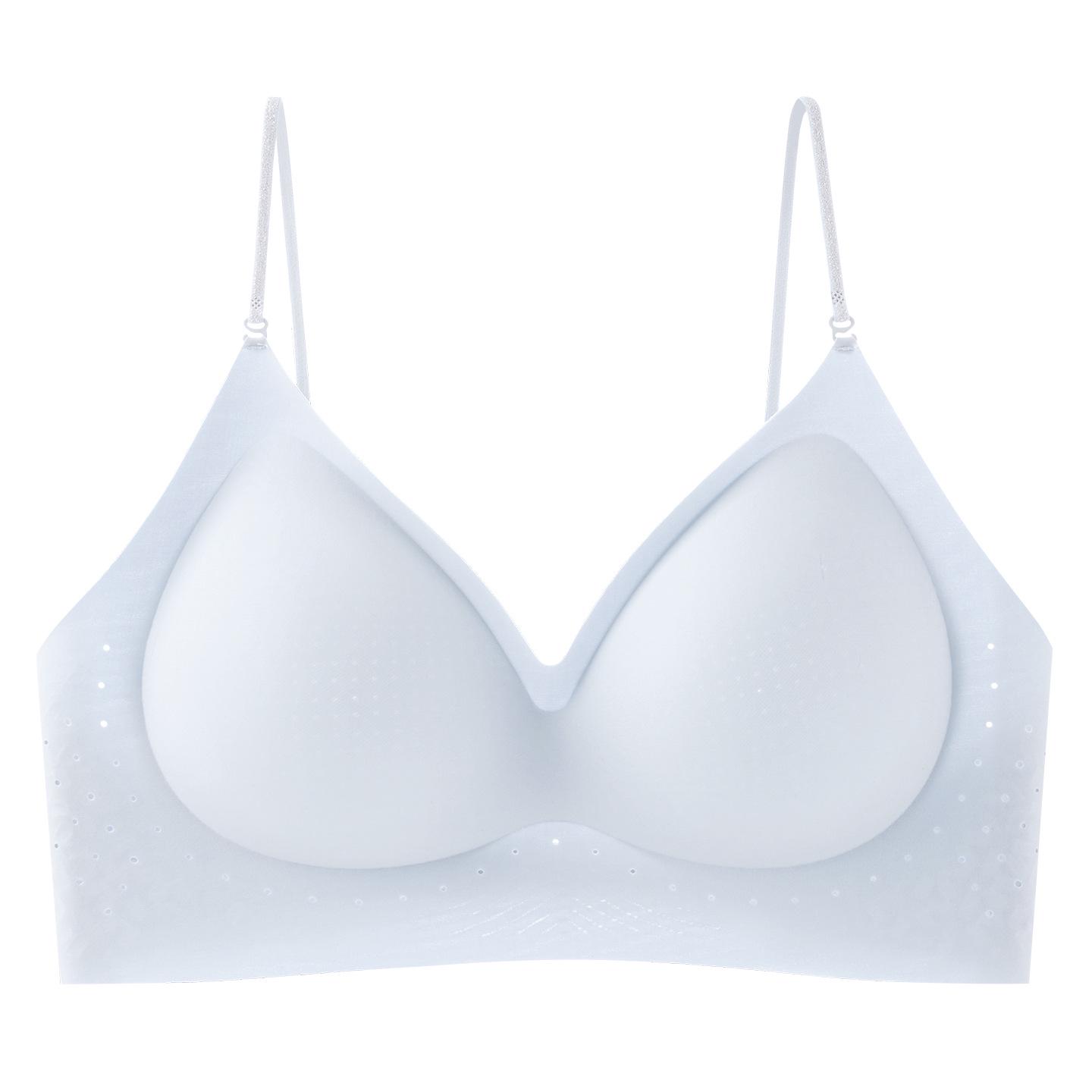 

Shimmer Straps Invisible Women s Seamless Bra - Big U Back, Ice Skin Cool, Breathable, Fixed Cup S (70-90 jin)
