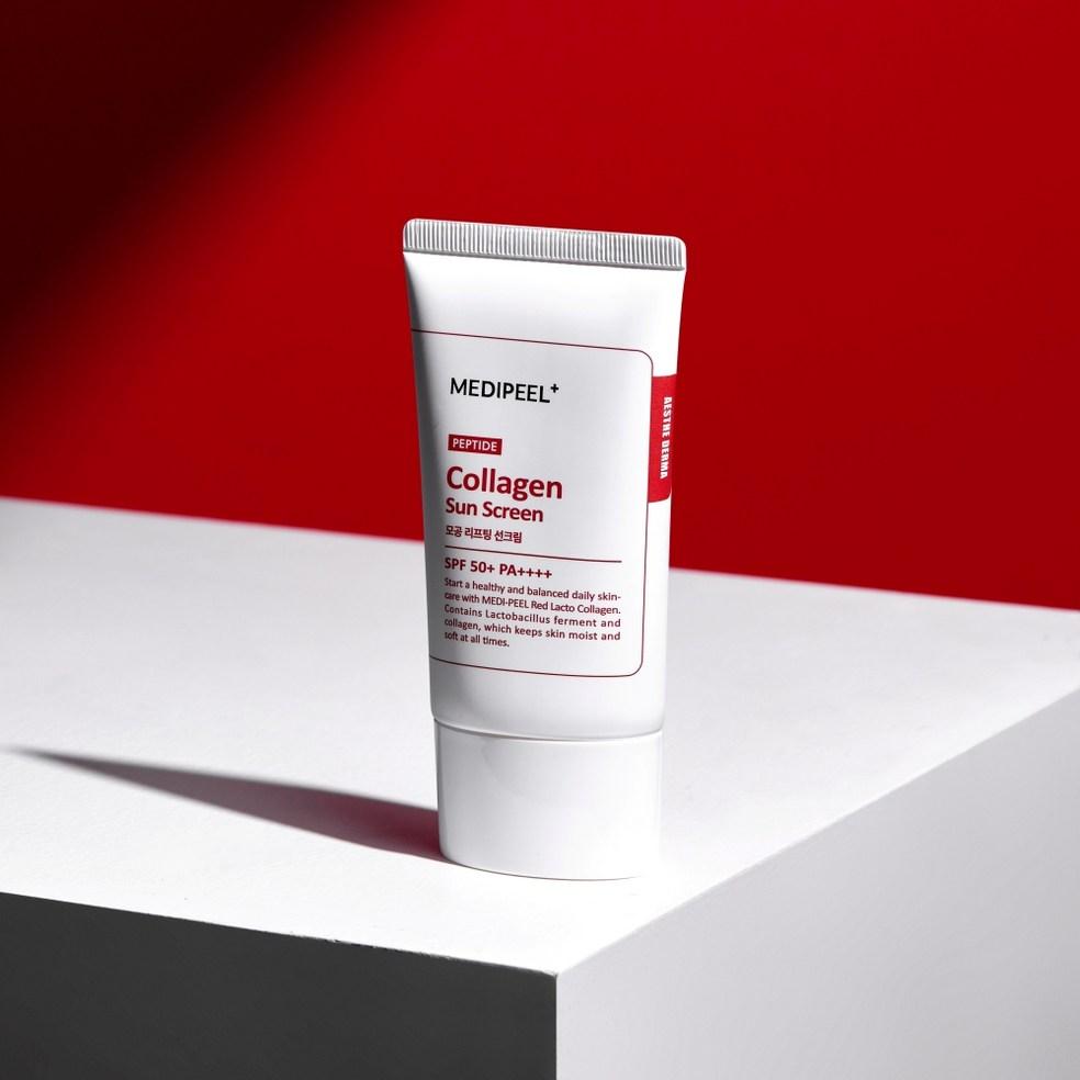 MEDI-PEEL Red Lacto Collagen Cremă de Soare pentru Liftingul Porilor SPF50+ PA++++ 50g