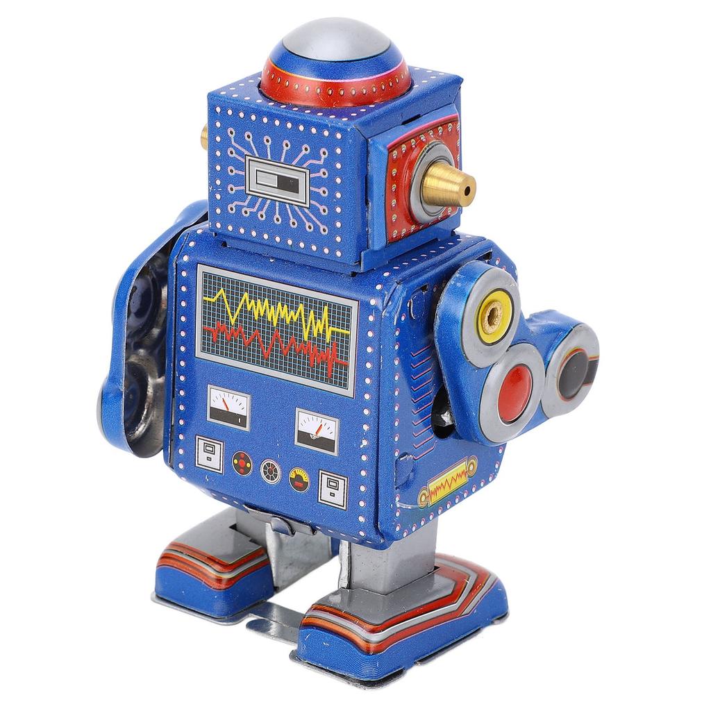 Wind Up Robot Toy Hand Made Decorative Vintage Clockwork Robot Toy Interesting Wind Up Iron Toy for Cafe Bar Restaurant