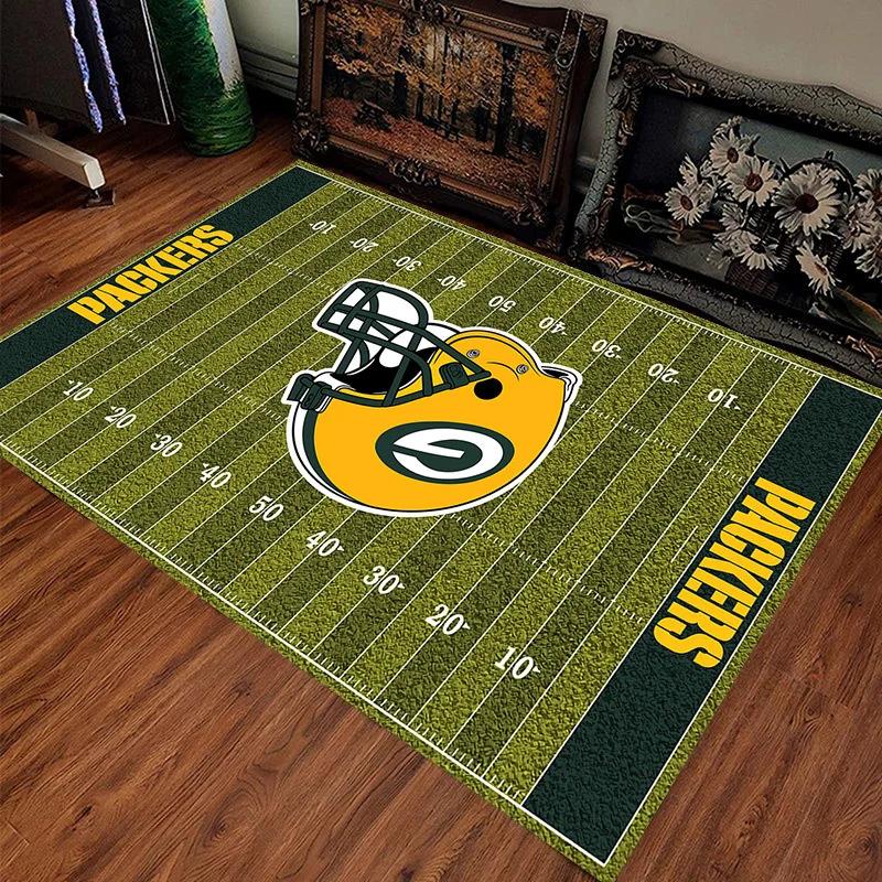 American Football Field Print Area Rugs for Bedroom Bedside Floor Mat Outdoor Rugby Sport Carpet Balcony Hallway Decor Mat