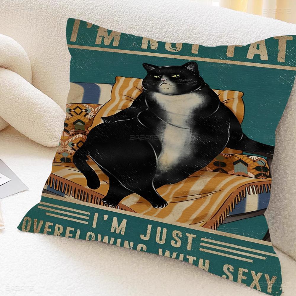 Black Cats Cushion Cover Decorative Pillow Sofa Home Decor Case Pillow Cases