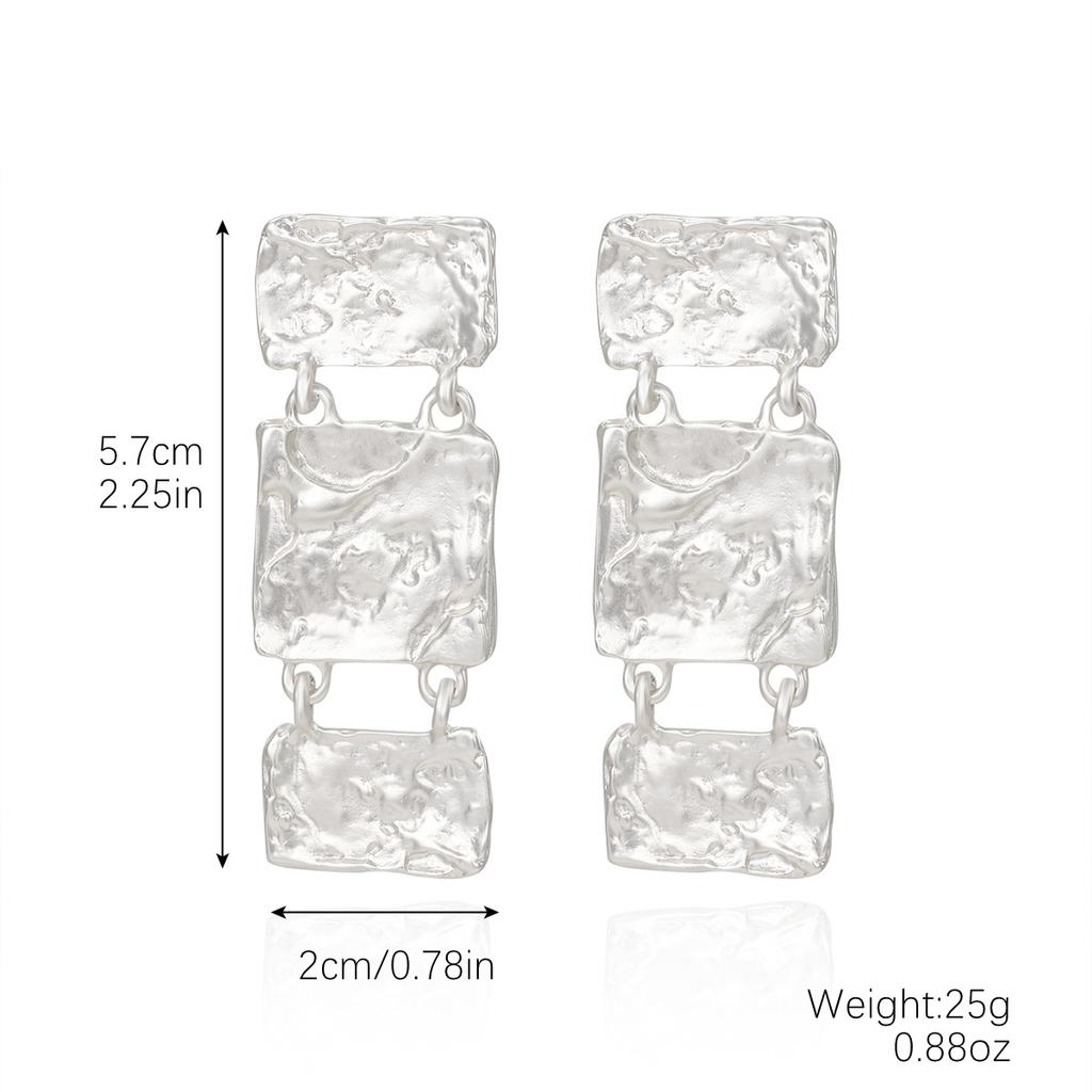 New Chinese Retro Earrings, Premium Sense Alloy Matte Temperament Earrings, Autumn and Winter Retro Earrings