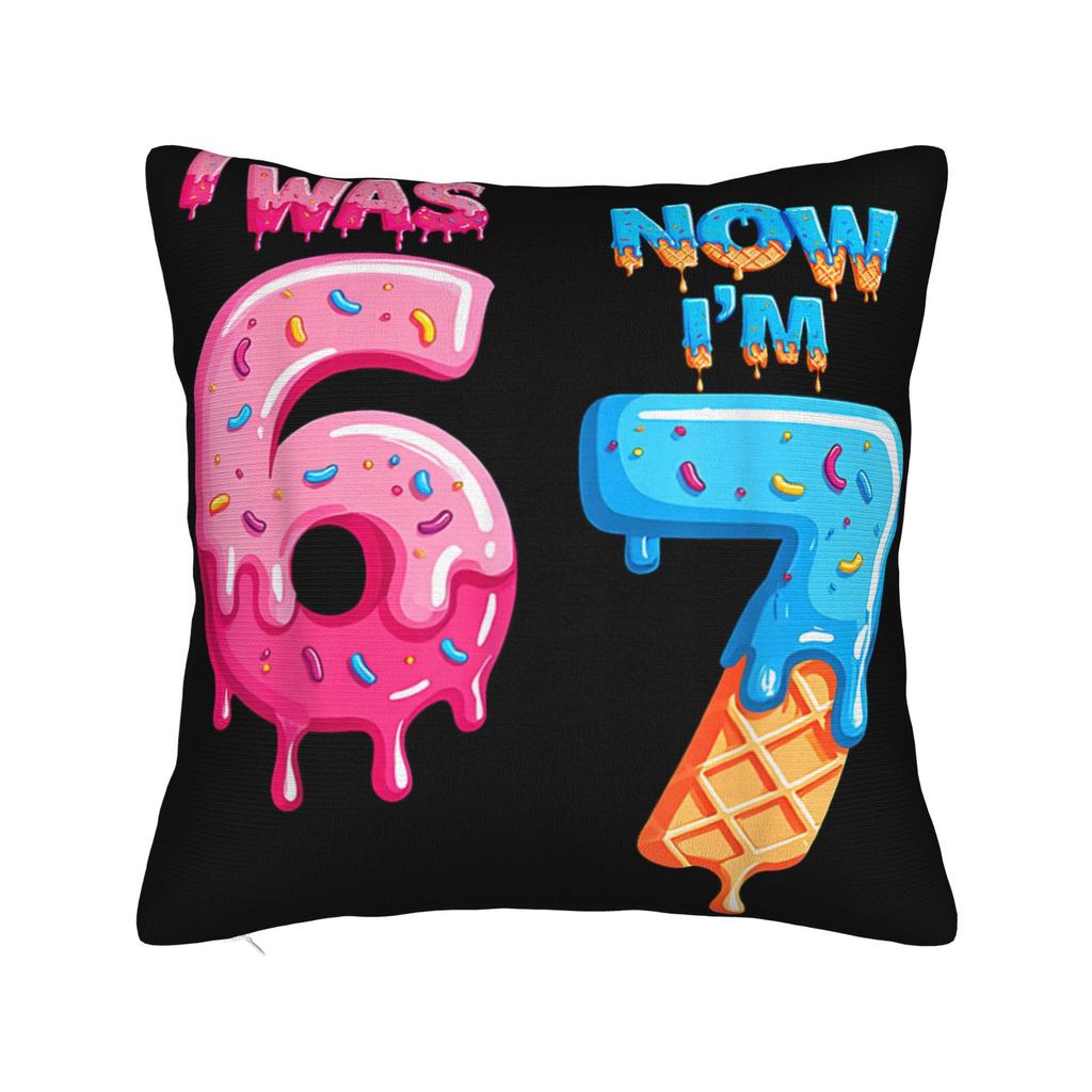 67 Meme Hands Six Seven 6 7 Pillow Case Comfy Pillow Cover Retro Trendy Pillowcases For Living Room Sofa