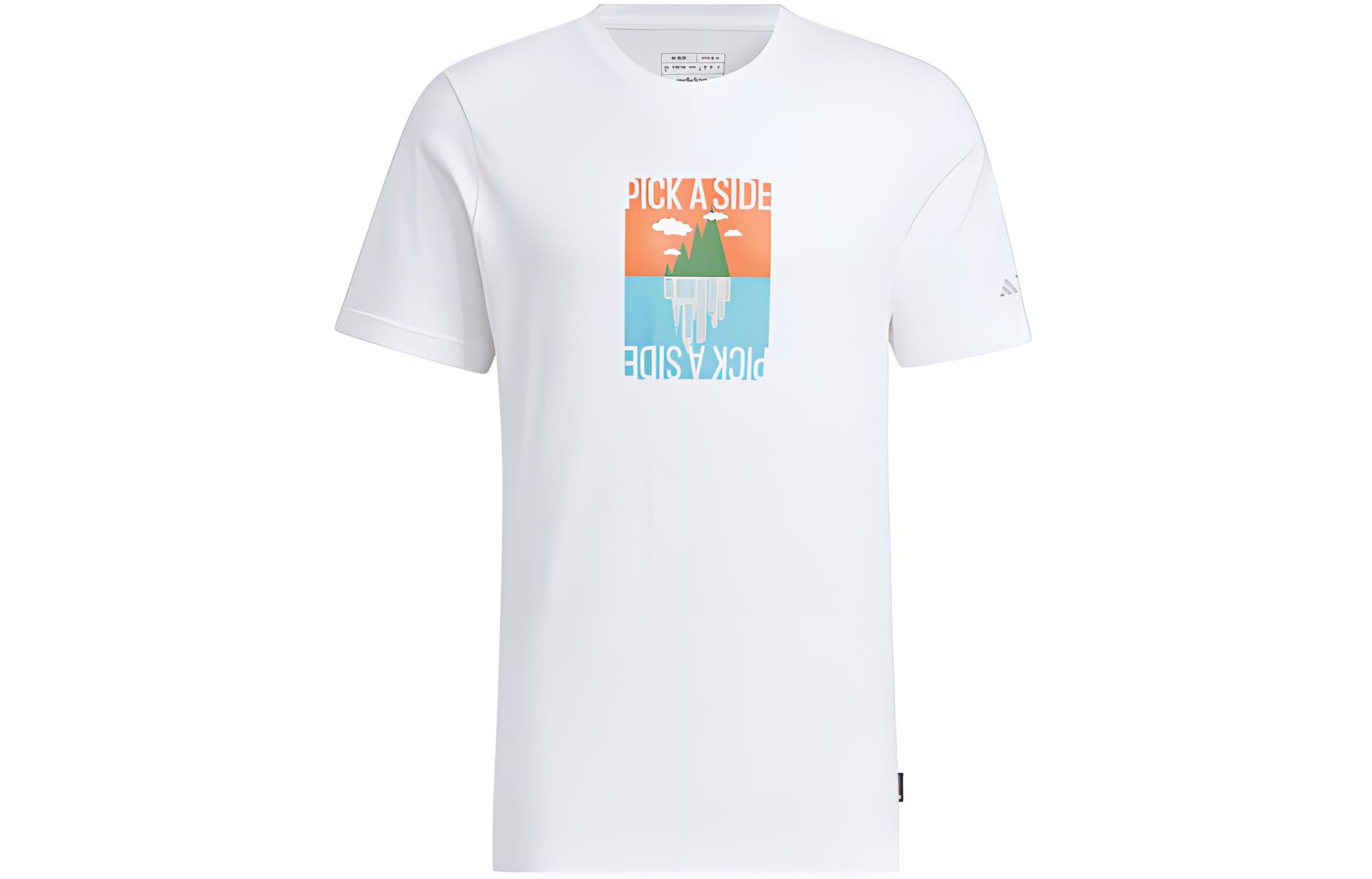 

Adidas T Shirts Men s White Crew Neck Moderate Straight Fit IS0271 2XL