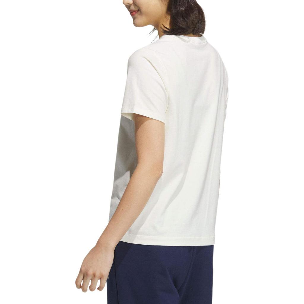 Adidas Sport Performance Simple Logo Versatile Short Sleeve T-Shirt Women T-Shirts White JL6284