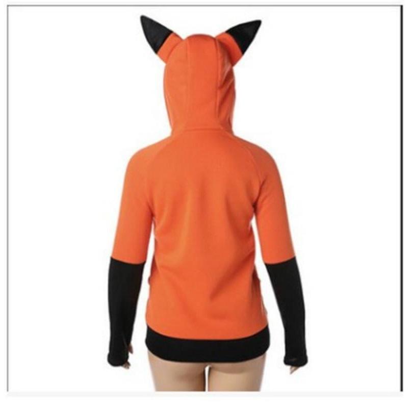 

Худи с лисой для взрослых, косплей, костюм животного, пуловер, толстовка, уникальный пижамный костюм с лисой, свитер для ролевых игр с животными для вечеринок, фестивалей, Хэллоуина S оранжевый