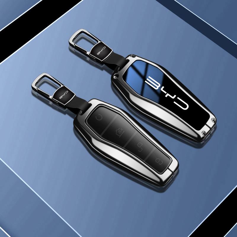 Étui Porte-Clé Télécommande Voiture Coque Housse Sac pour BYD Song Plus Atto 3 Han EV Tang DM Qin Seal Dolphin Accessoires Porte-Clés