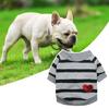 Pet Vest Stripe Pattern Dress-Up Breathable Pullover Type Comfy Dog Clothes for Home Wear
