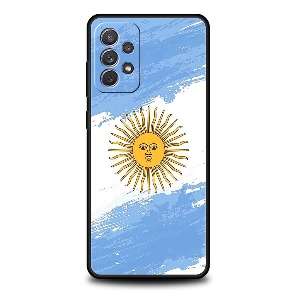 

Argentina Flag Soccer 10 Phone Case for Samsung Galaxy A51 A71 A21S A12 A11 A31 A52 A41 A32 A01 A23 A33 A53 A73 A03 A13 5G Cover Samsung A12