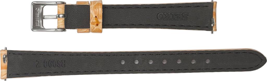 Seiko Watch Strap Cowhide Crocodile Smart Light Authentic Width Buckle Band, 12mm, 13mm, 14mm, RS09C, Leather, Embossed, Glazed, Change, Women's,