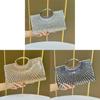 Luxury Evening Clutch Bag With Sparkling Waterdiamond Chain For Formal Events
