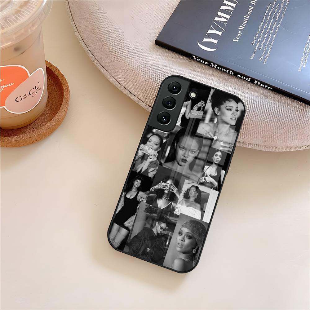 R-Rihanna Singer Phone Case Glass For Samsung Galaxy S26 S25 S23 S24 S21 S22 S20 Ultra Fe Plus A15 A14 Cover