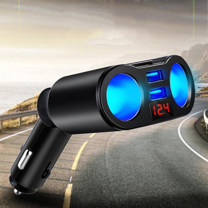 

120W Car Bluetooth Mp3 Extended Dual Cigarette Lighter Hole Fast Charging Usb/pd Fast Charging 4.8A with Voltage Display Charger