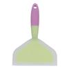 Cooking Spatula Transparent Twocolor Silicone Wide Mouth Frying Spatula Pancakes Fried Shovel for Home Kitchen(Green Spatula Head )