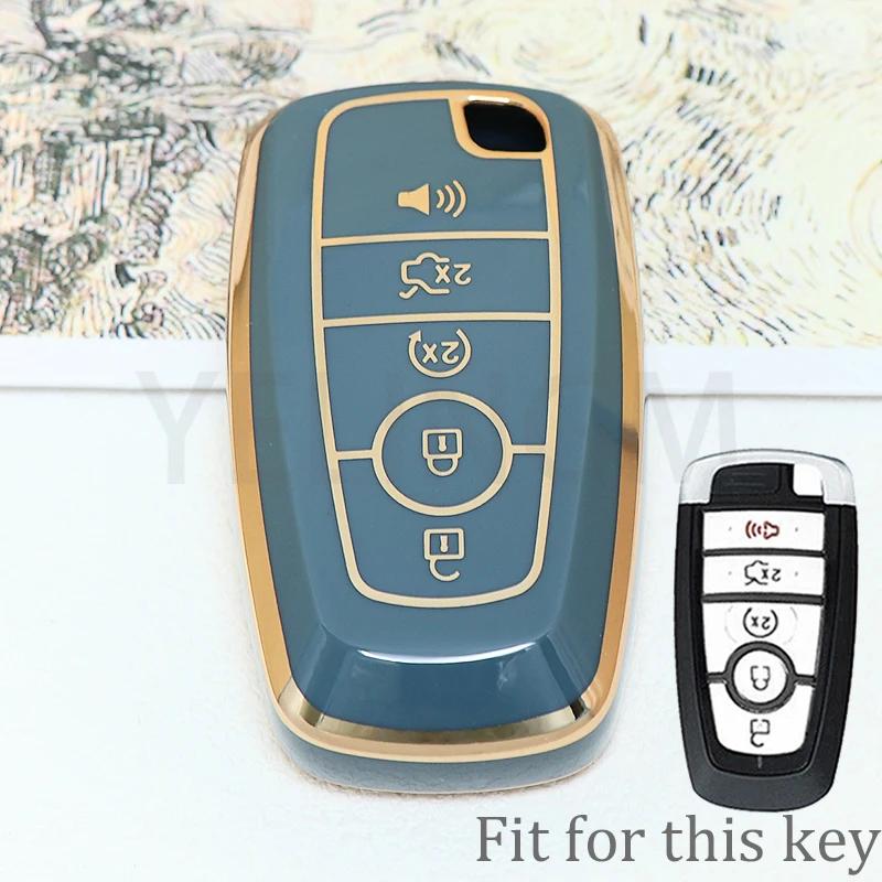 3 4 5 Button Car Key Cover For Ford Fusion Mondeo Mustang Explorer Edge Ecosport For Lincoln Mondeo Mkc Mkz Mkx Key Case For Car