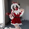Santa Claus Cosplay Christmas Outfit Gold Velvet Christmas Perform Costume  Nightclub Bar