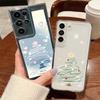 Christmas Tree Print Case For Samsung Galaxy S25 S24 S22 Ultra S23 S24 FE A17 A56 A16 A36 A26 A55 A15 A25 A54 5G Clear Soft TPU Phone Cover