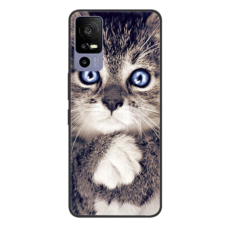 For TCL 40R 5G T771A Case Painted Soft Black Silicone Bumper Phone Cover for TCL 40 R 5G 6.6" Case TCL40R 40R Etui Coque Fundas