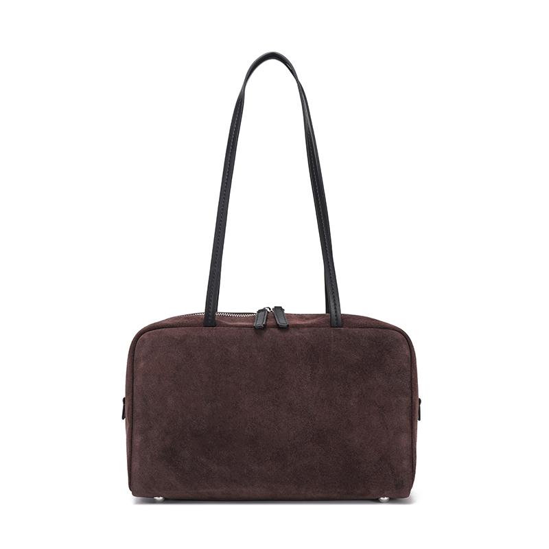 

Women s Fashi trend luxury designer bag women s suede cowhide shoulder bag retro casual soft cowhide handbag large capacity 30x9x17cm кофейный