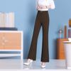 Black Flared Casual Pants Women New Summer High-waisted Slim Flared Pants Middle-aged Women's Pants