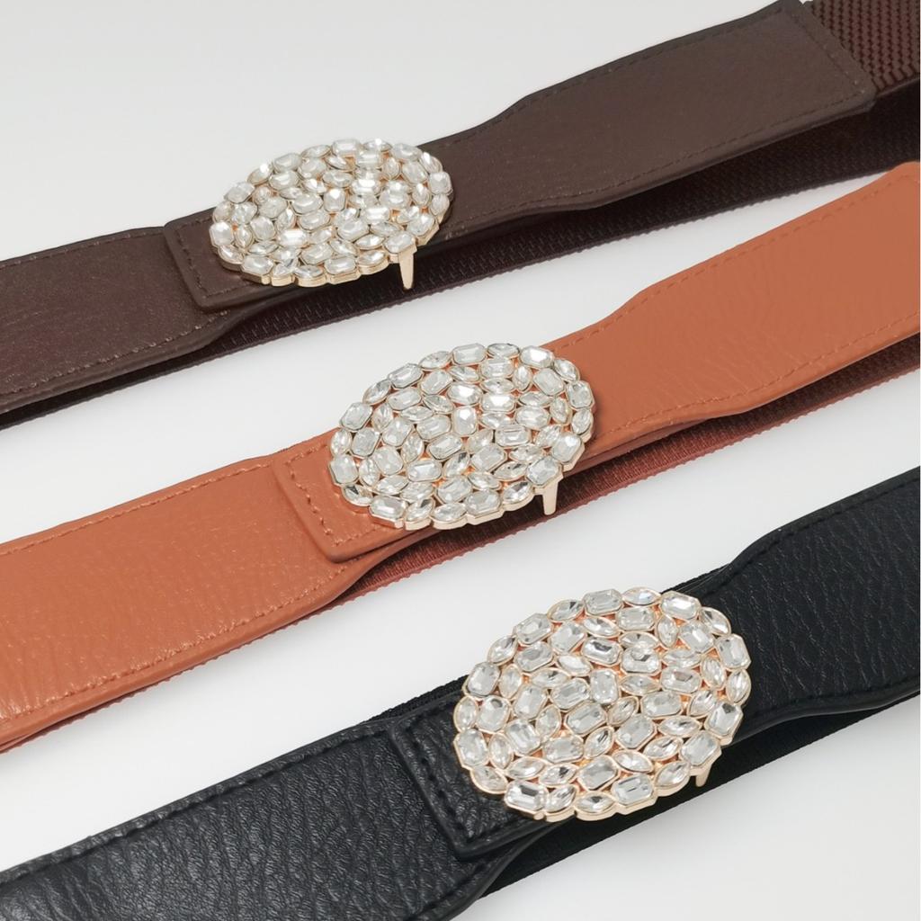 Elastic Elastic Belt Women'S Casual Dress Decorative Waist Seal Simple