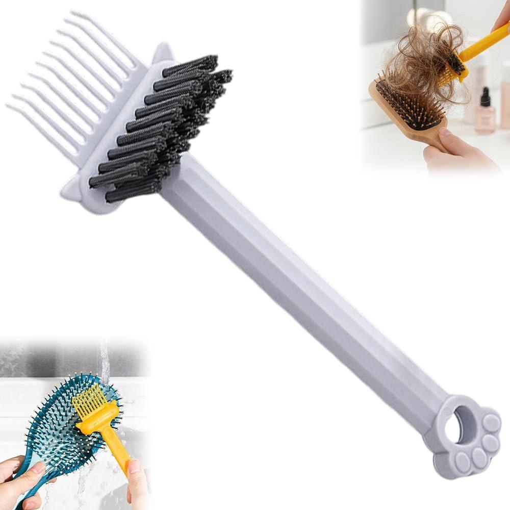 

New Portable 2 in 1 Hair Brush Comfortable Grip Hanging Design Hair Cleaning Tool Hairbrush Cleaner for Salon Use Hair Care Tool
