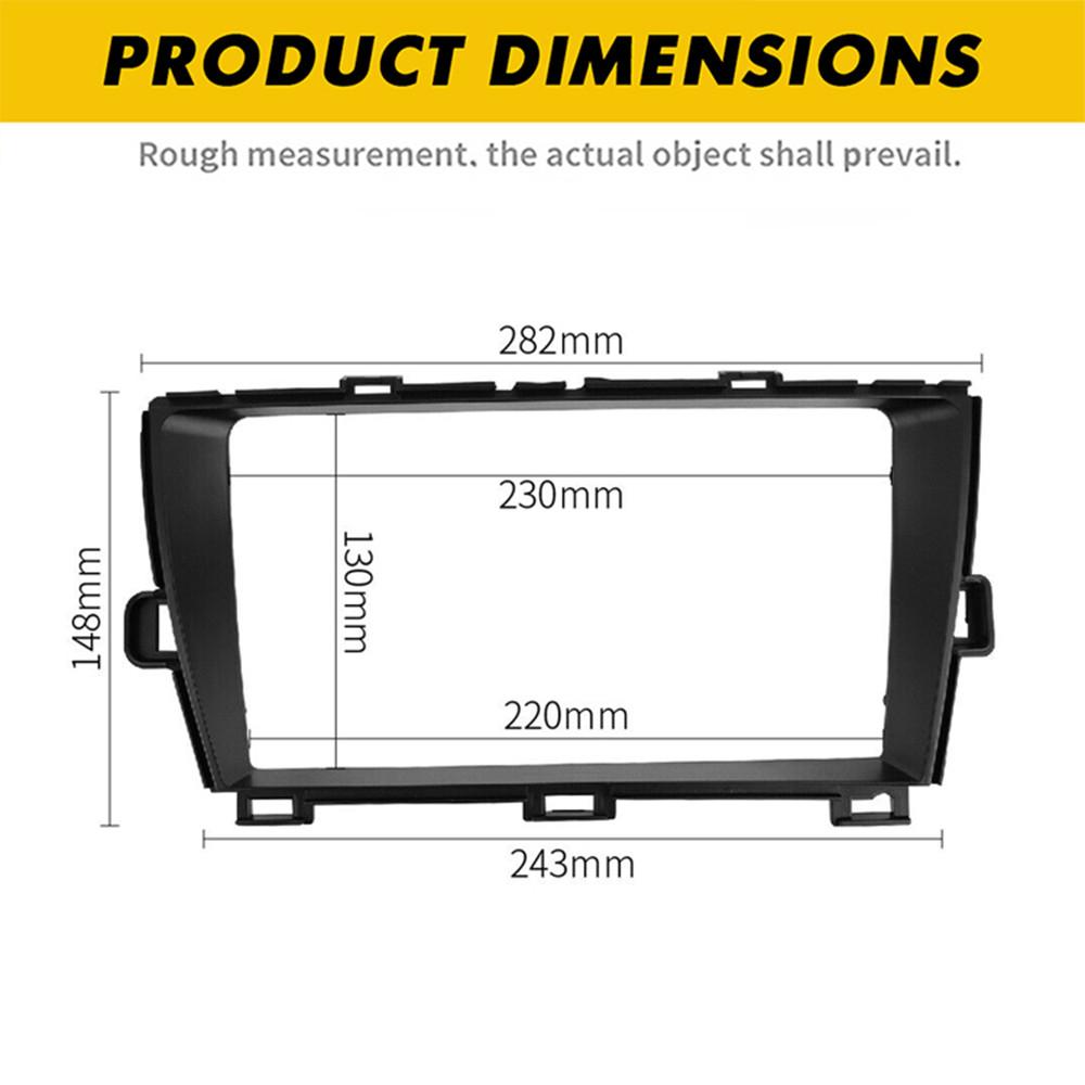 2DIN 9Inch For TOYOTA PRIUS 2009-2012 Car Stereo Radio Fascia Dash Plate Frame Trim