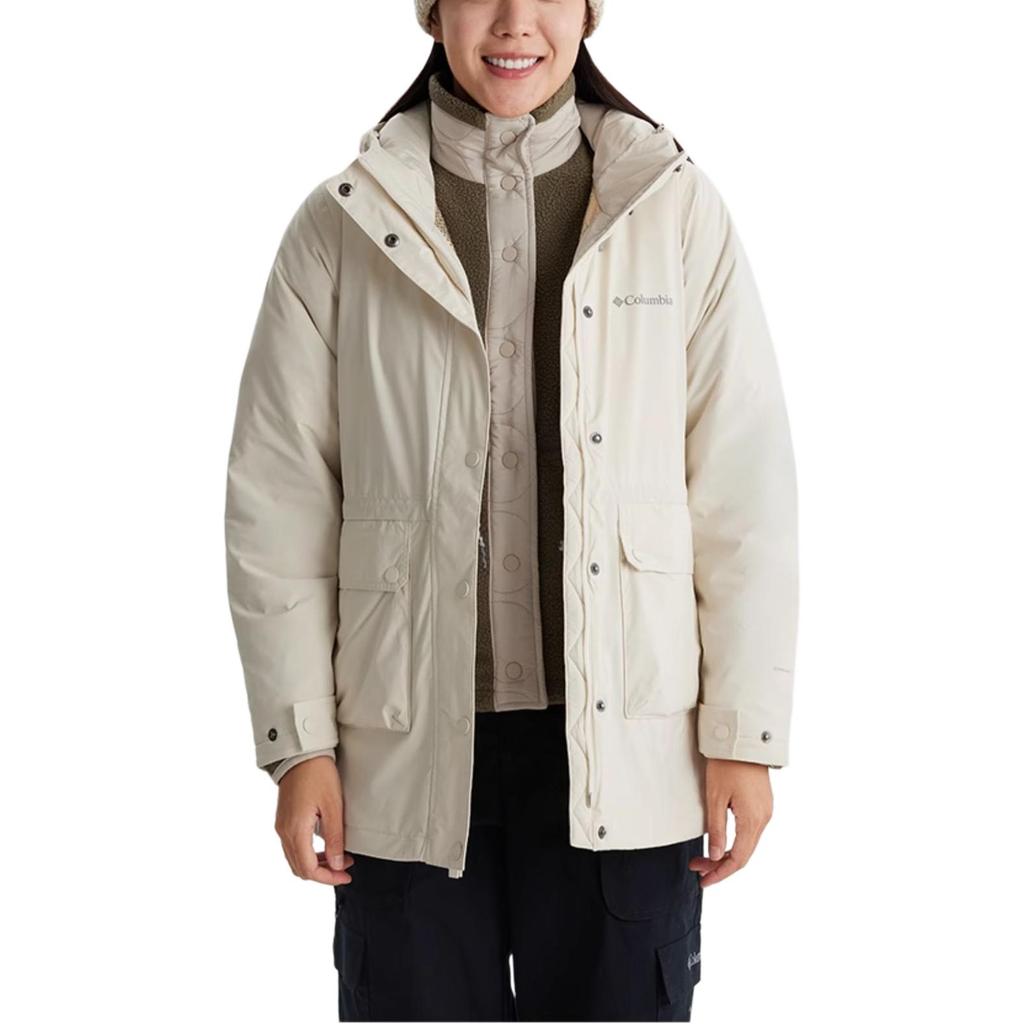 Columbia Pearl Fields Casual Warm Waterproof Versatile Comfortable Stylish Hard Shell Down Jacket Women Outerwear White XR1085-191