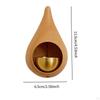 Shopkeepers Door Opening ,Chime Ornament Decor Wood Doorbell with Brass Room Garden Wardrobe