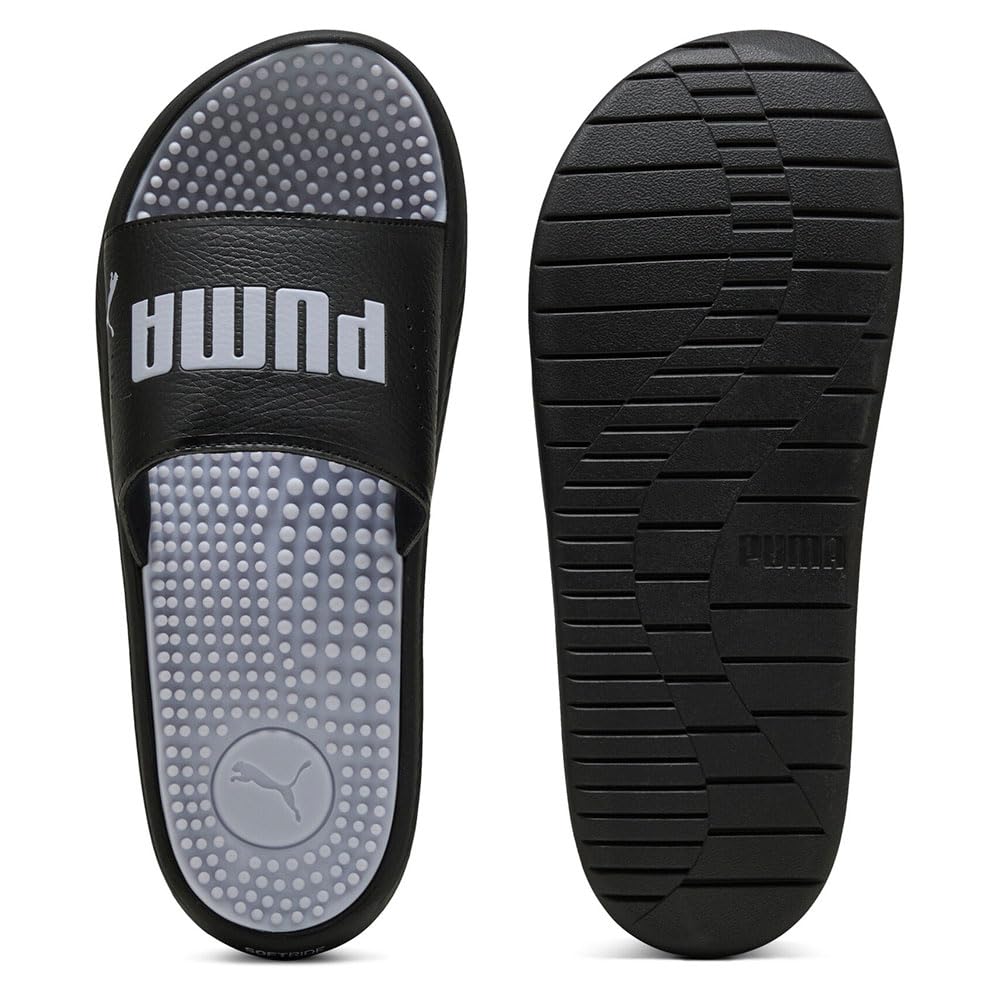 Puma SOFTRIDE Slide Massage 2025 Weather Size Cm Sandals, Men's, 383062, Spring/Summer Colorway, Black/Cool (08), 28.0
