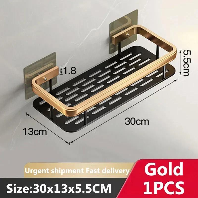 

Настенное крепление для ванной комнаты, держатель для хранения шампуня и макияжа, аксессуары для ванной комнаты, настенная полка без сверления, держатель для душа для туалета