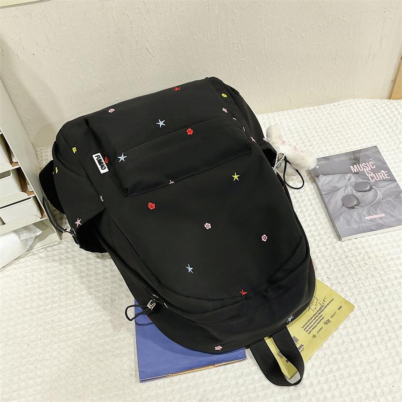 Embroidery Student Schoolbag Women's Large Capacity Backpack