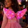 LED Costume Accessories Light-Up Angle Wing, Glowing Feather Wing for Kids Girls, Wings with Lights Fairy Props Christmas Halloween Stage Performance